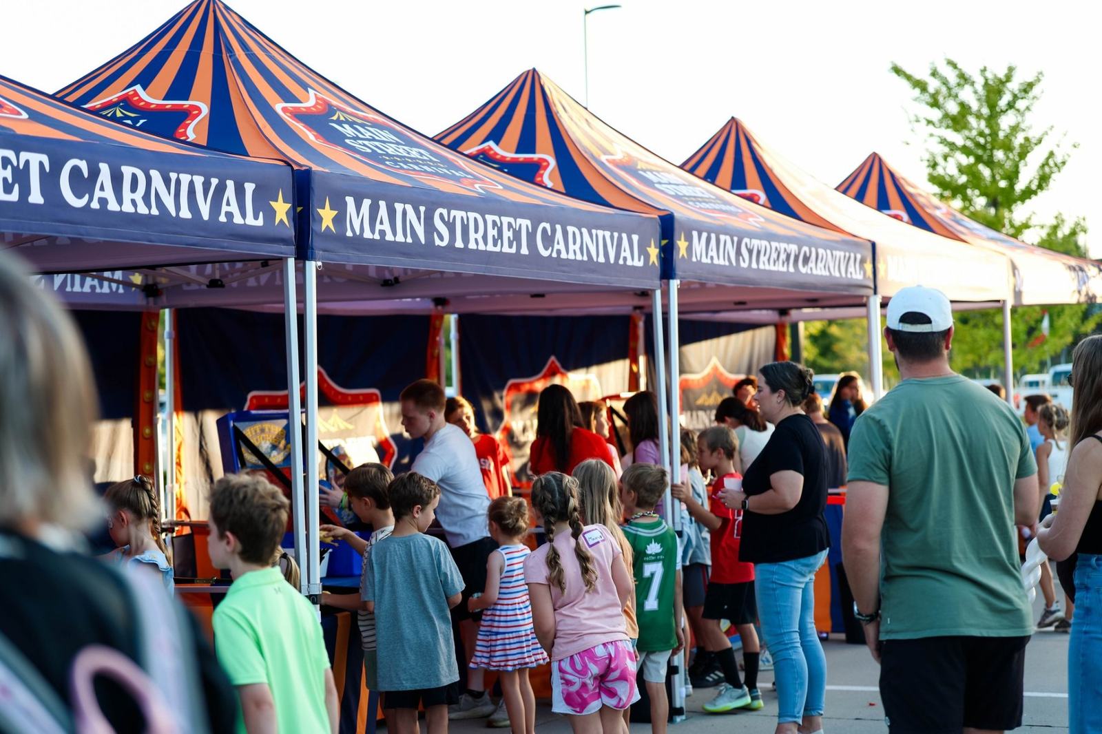 Main Street Carnival games set up at an event