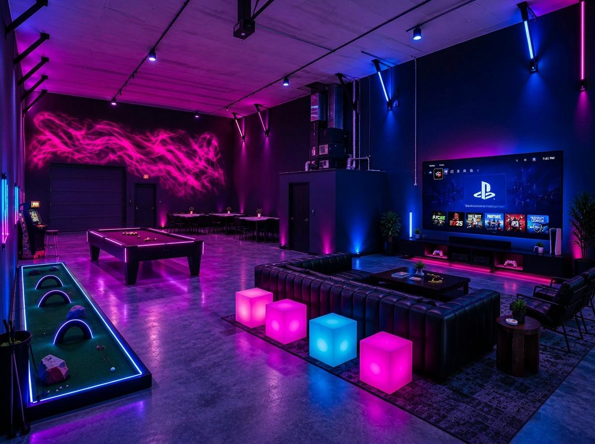 Concept rendering of the OMAGINE room in full color lighting